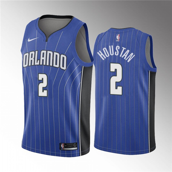 Men's Orlando Magic #2 Caleb Houstan White Association Edition Stitched Swingman Jersey